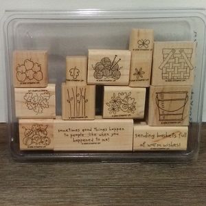 Basket full of fun rubber stamp set